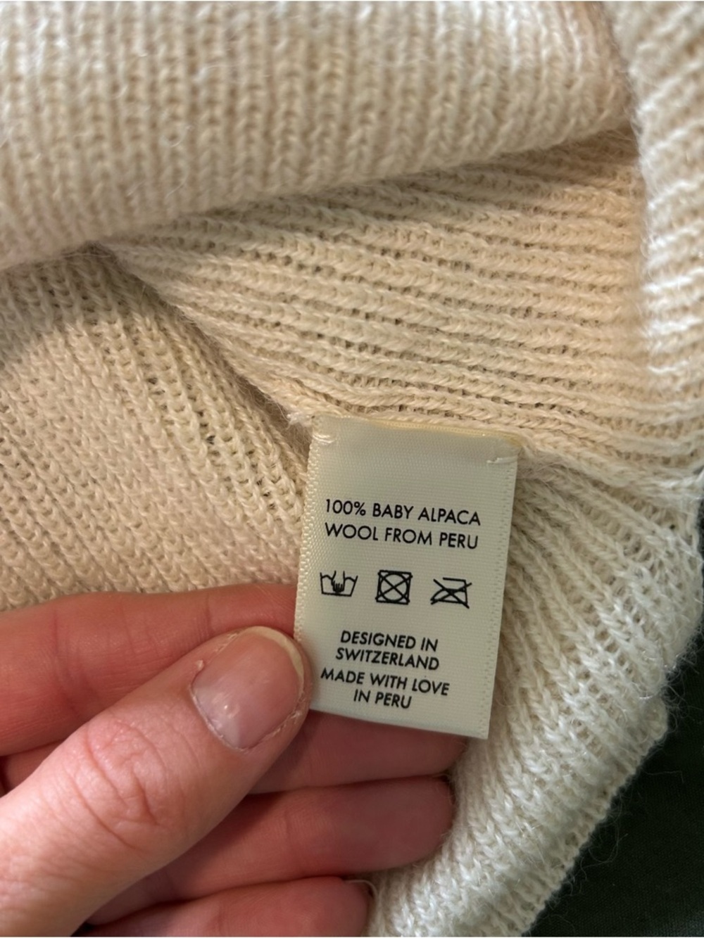Jungle Folk Helo Cropped Alpaca Knit Sweater Cream/Ivory Small - Picture 6 of 6